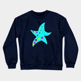 Aqua Starfish Crewneck Sweatshirt